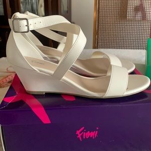 White Strappy Wedge Heel 7.5